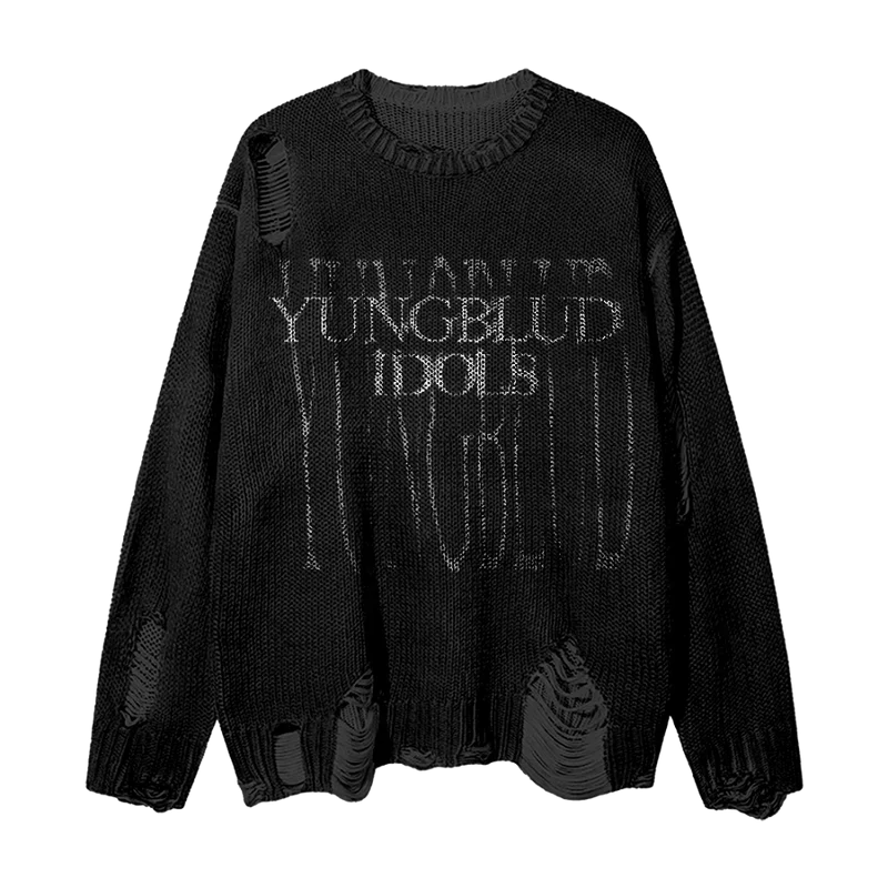 IDOLS DISTRESSED KNIT SWEATER