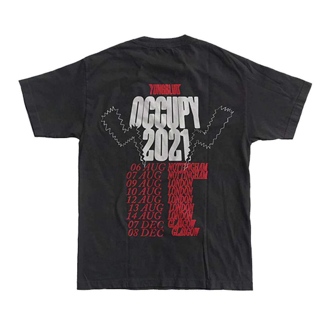 Occupy The UK Tour Charcoal Tee - Image 4